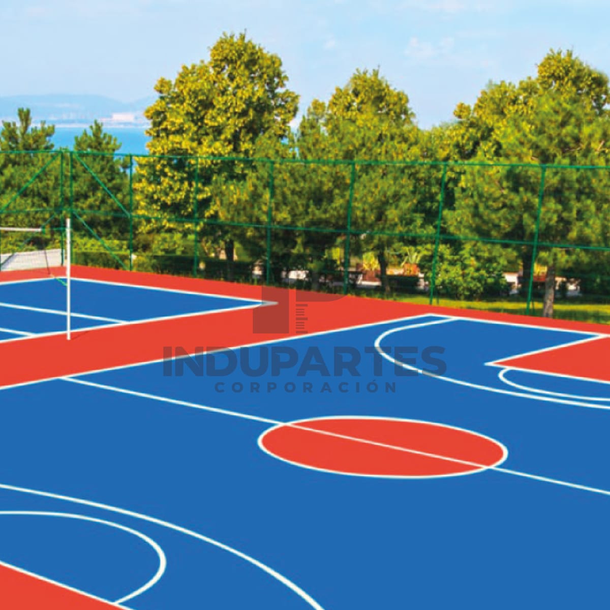 Pintura Para Losa Deportiva Cancha Color Azul Eléctrico PLA-58002