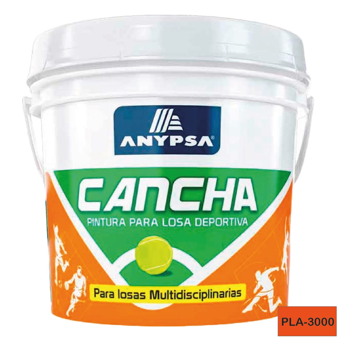 Pintura Para Losa Deportiva Cancha Color Naranja PLA-3000 0