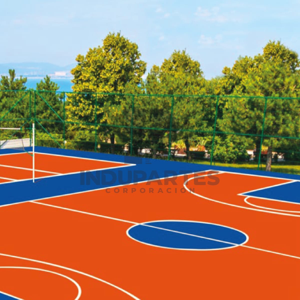 Pintura Para Losa Deportiva Cancha Color Naranja PLA-30002