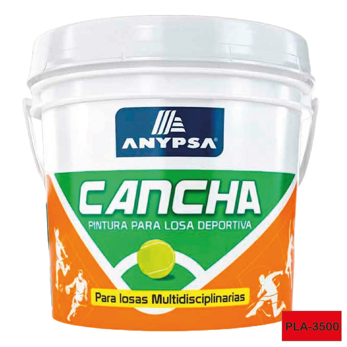 Pintura Para Losa Deportiva Cancha Color Rojo PLA-3500 0