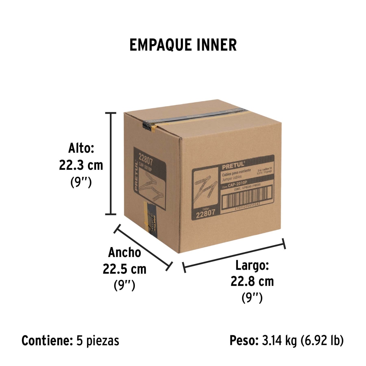 Cables pasa corriente de bateria 10 awg 2 Mts Pretul7