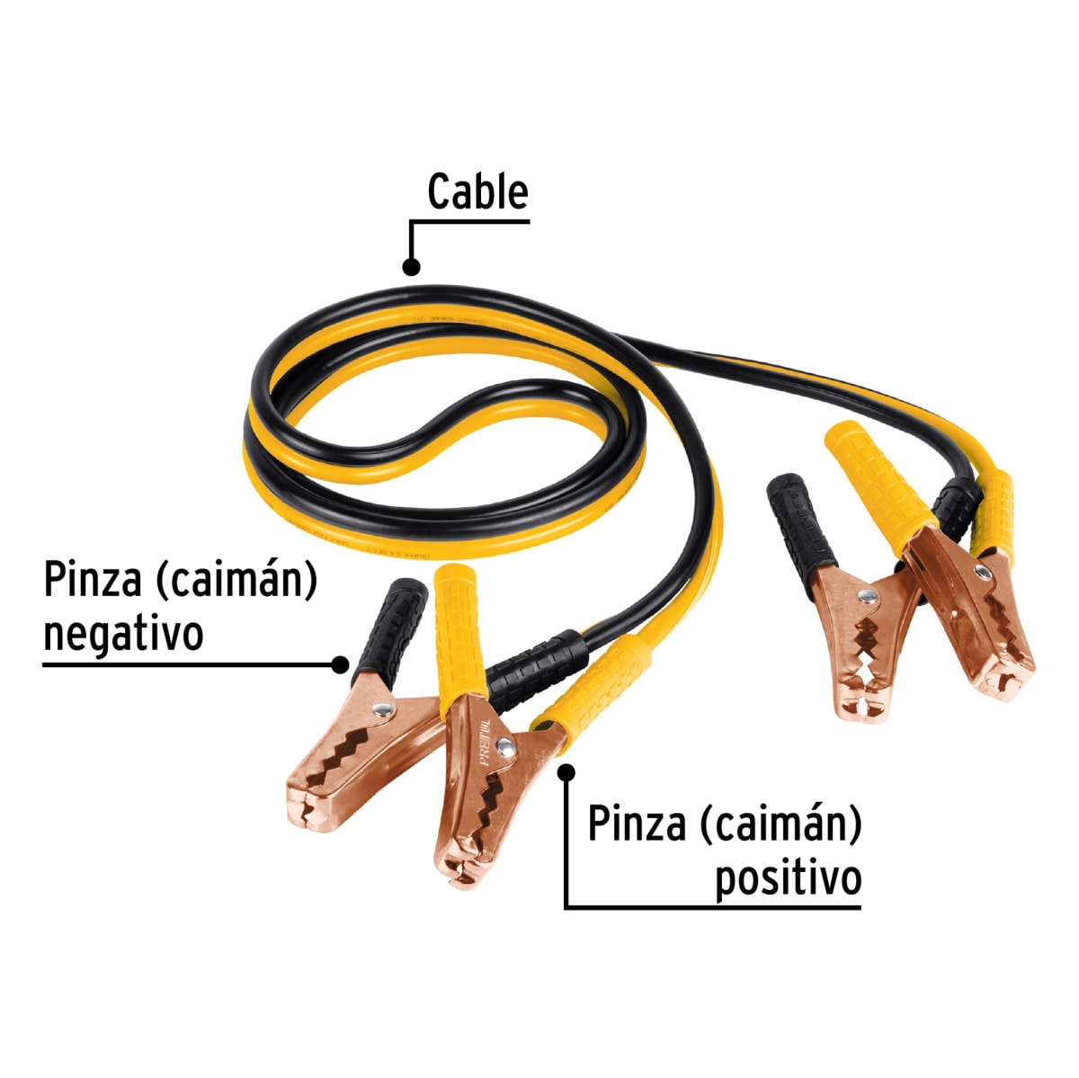 Cables pasa corriente de bateria 10 awg 2 Mts Pretul2