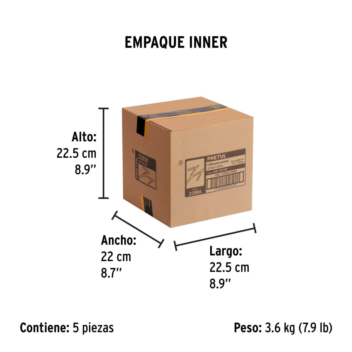 Cables pasa corriente de bateria 10 awg 2.5 con funda Pretul 228087