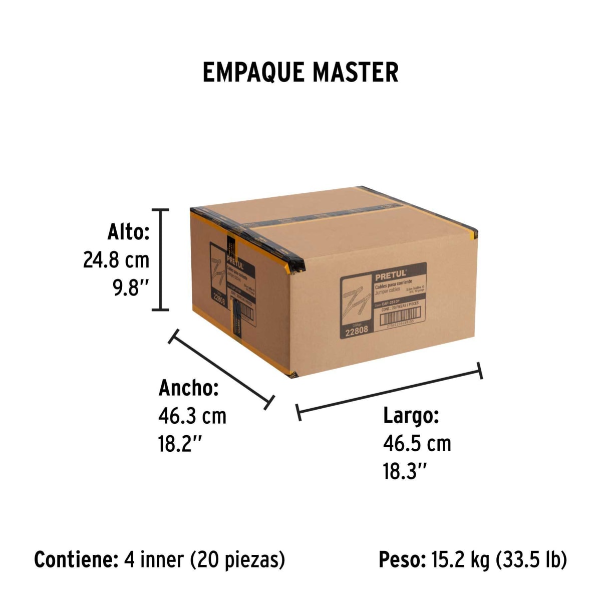 Cables pasa corriente de bateria 10 awg 2.5 con funda Pretul 228089