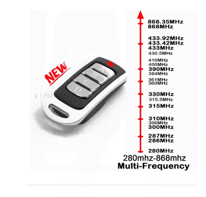 Control Remoto Clonador De Puerta De Garaje, Impermeable Multifrecuencia De 280Mhz-868Mhz2