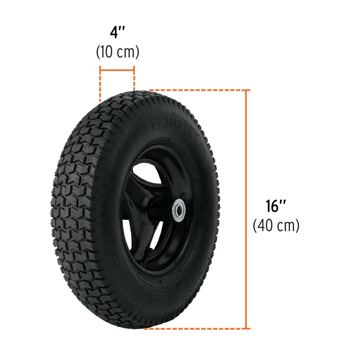 Carretilla Tipo Buggy 5.5 ft3 Llanta Neumática Reforzada Truper 117523
