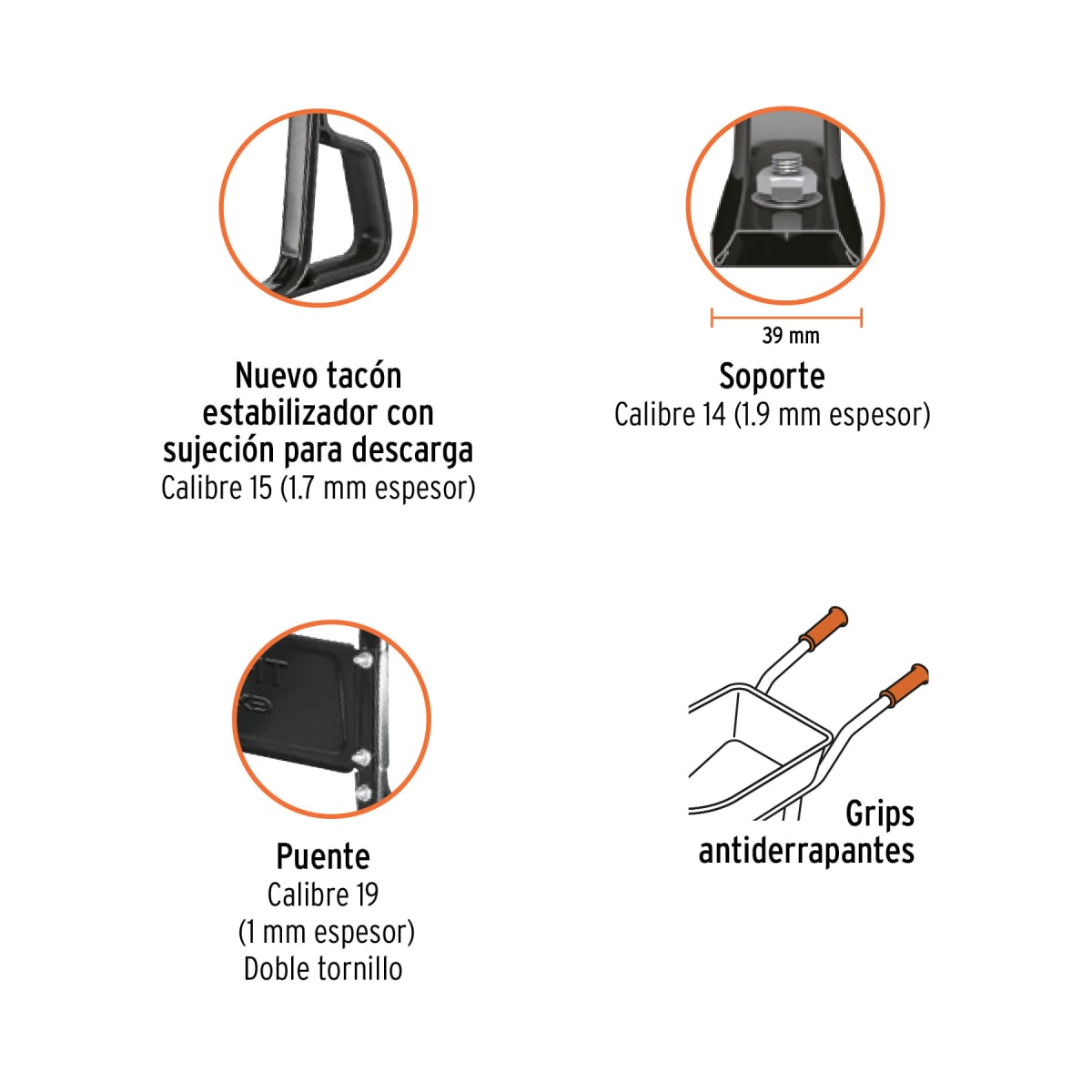 Carretilla Tipo Buggy 5.5 ft3 Súper Reforzada 100416 Truper5