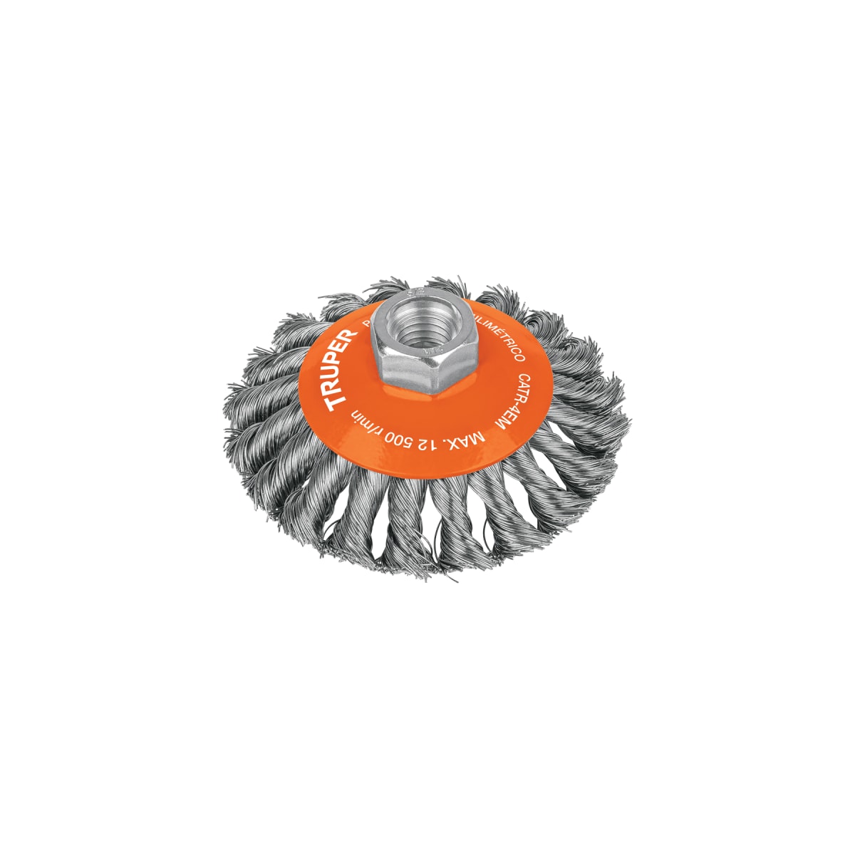 Escobilla tipo copa de alambre trenzado eje m14 Truper 14188 0