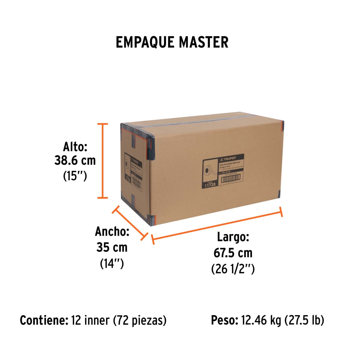 Cinta Doble Contacto De 25 Mm x 10 m4
