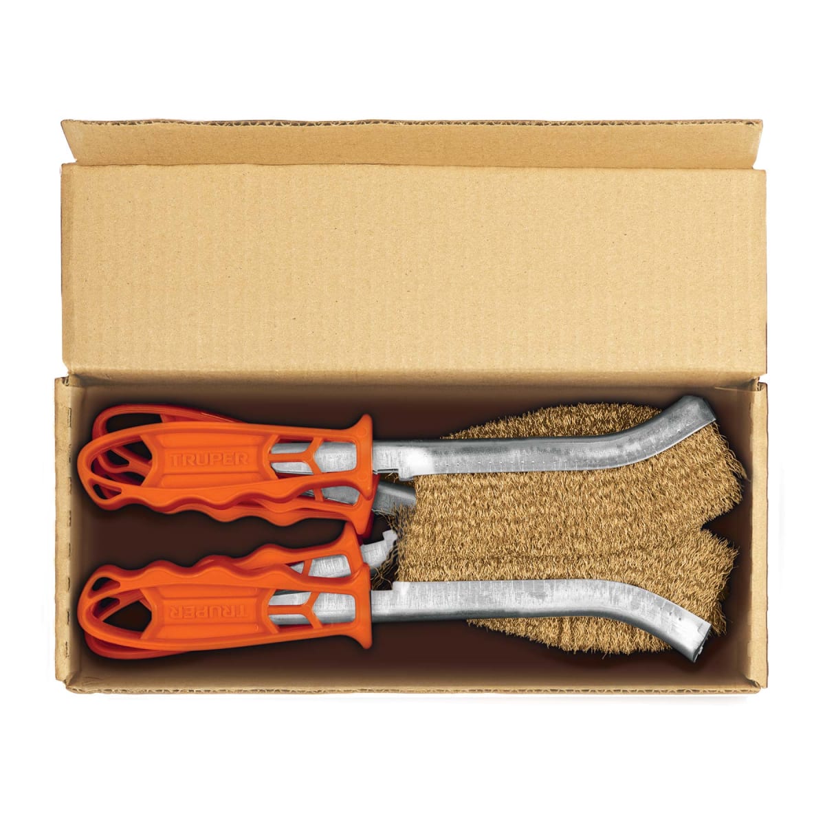 Cepillo De Alambre Curvo Anti-Chispa Acero Latonado Truper 115406