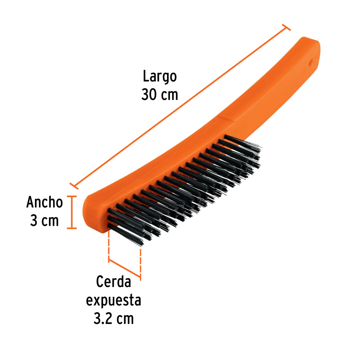 Cepillo de Alambre Acero 0.35mm 51 Pinceles Truper 115533