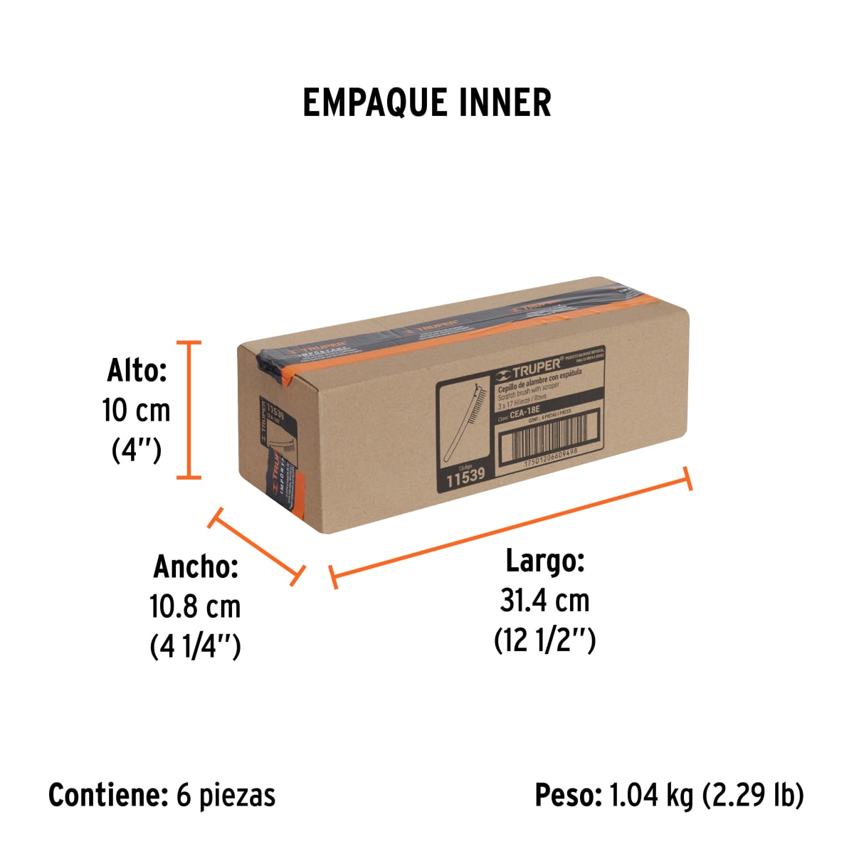 Cepillo de alambre de acero al carbono con espátula 51 pinceles Truper4