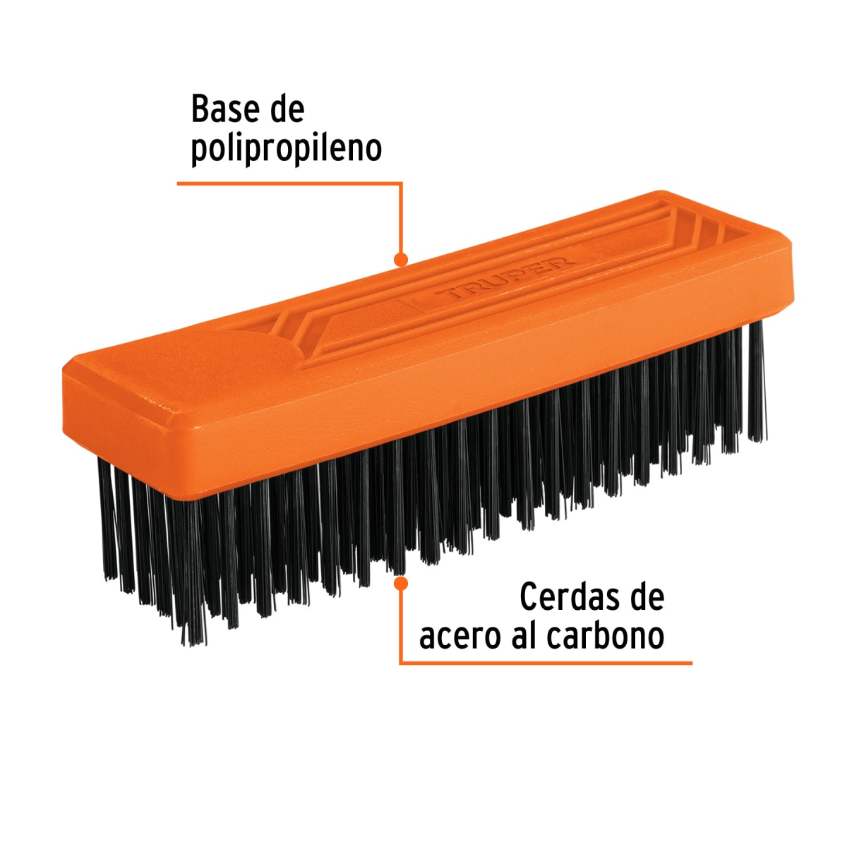 Cepillo De Alambre 114 Pinceles Rectangular Sin Mango Truper 115562