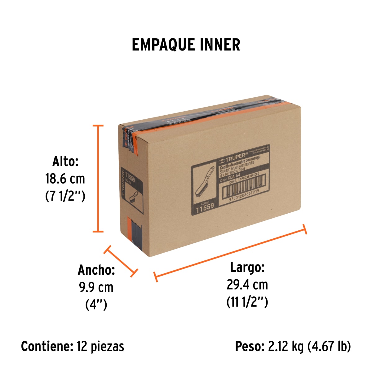 Cepillo de alambre de acero al carbono 64 pinceles4