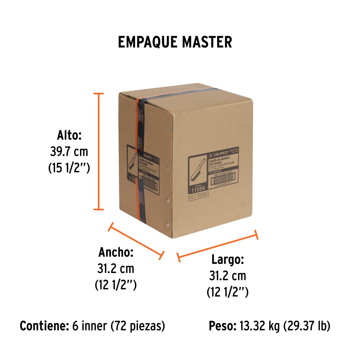 Cepillo de alambre de acero al carbono 64 pinceles5