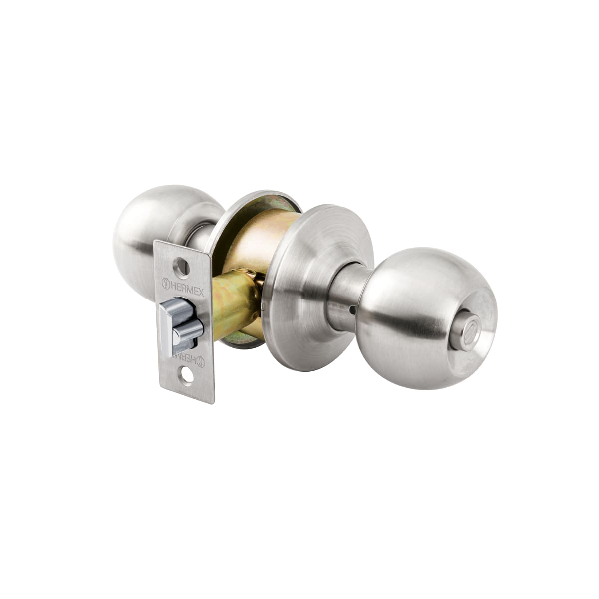 Cerradura Pomo Acero Inoxidable Habitación Hermex 43464 0