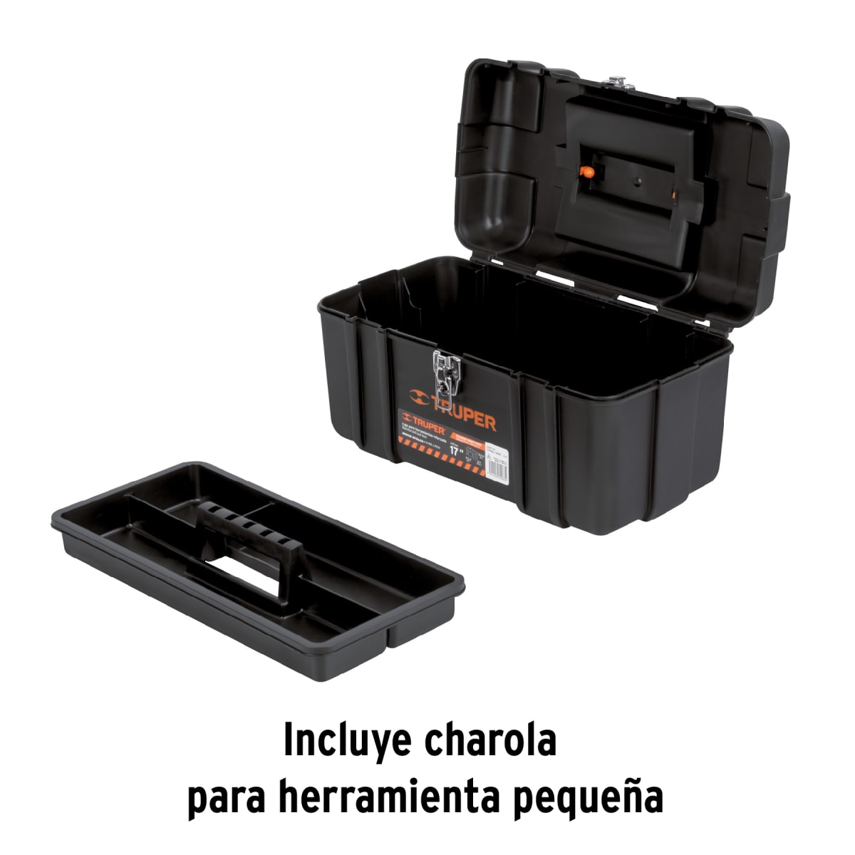 Caja para herramienta industrial broches metálicos Truper 196564