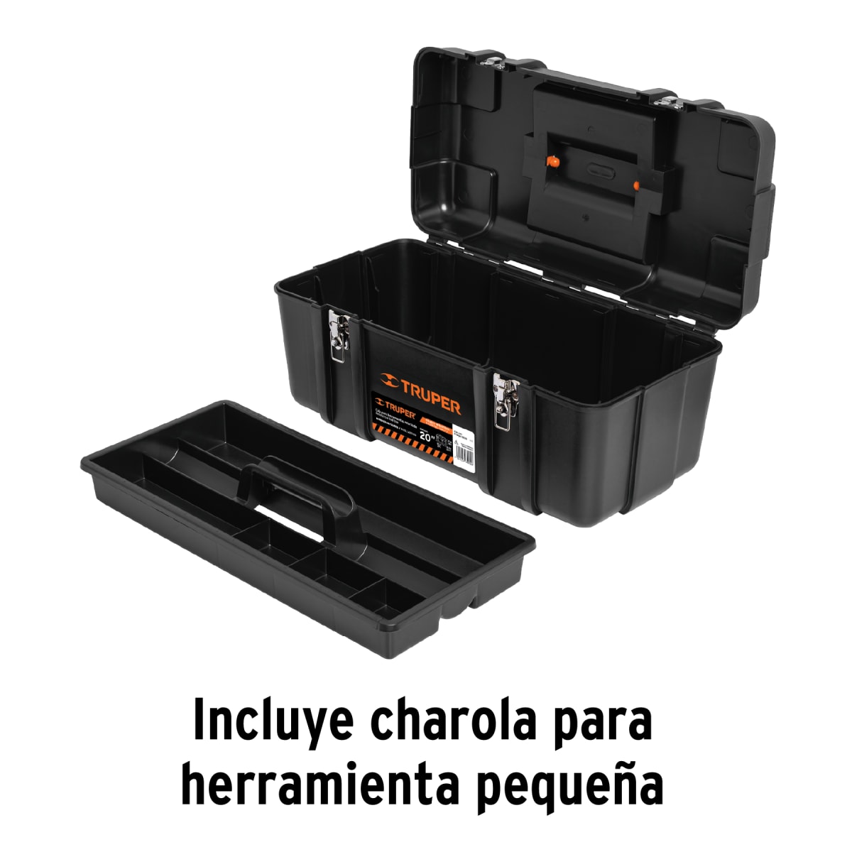 Caja para herramienta industrial broches metálicos Truper 103805