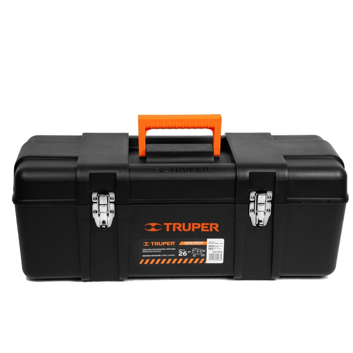 Caja para herramienta industrial broches metálicos Truper 198825