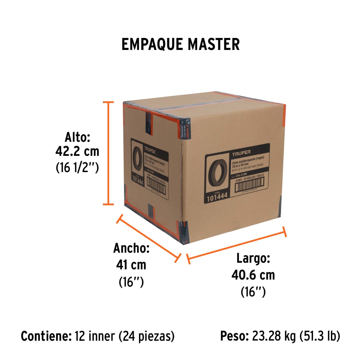 Cinta Antiderrapante Negra 50mm (2