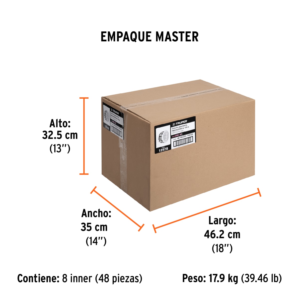 Cinta de Seguridad Amarilla/Precaución 100 Mts 12578 Truper5