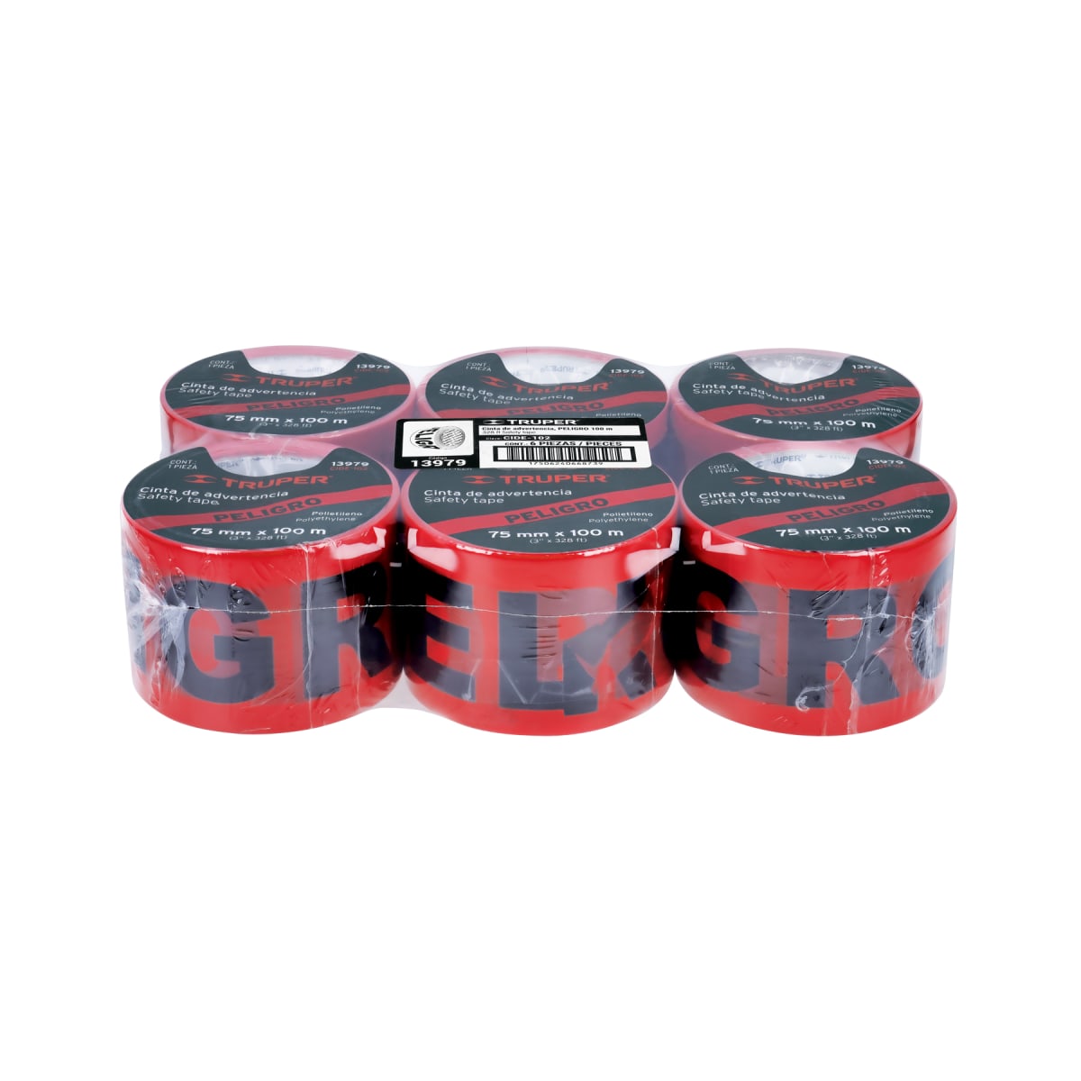 Cinta de Seguridad Rojo/Peligro 100 Mts 13979 Truper2