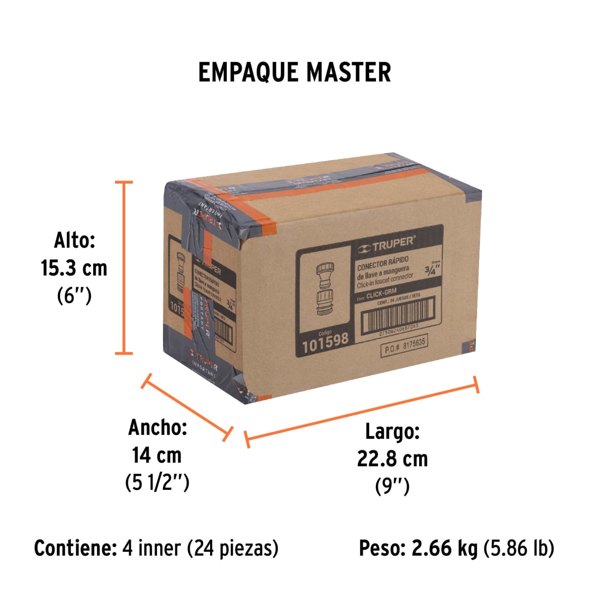 Conector De Latón Para Grifo De Cambio Rápido 101598 Truper5