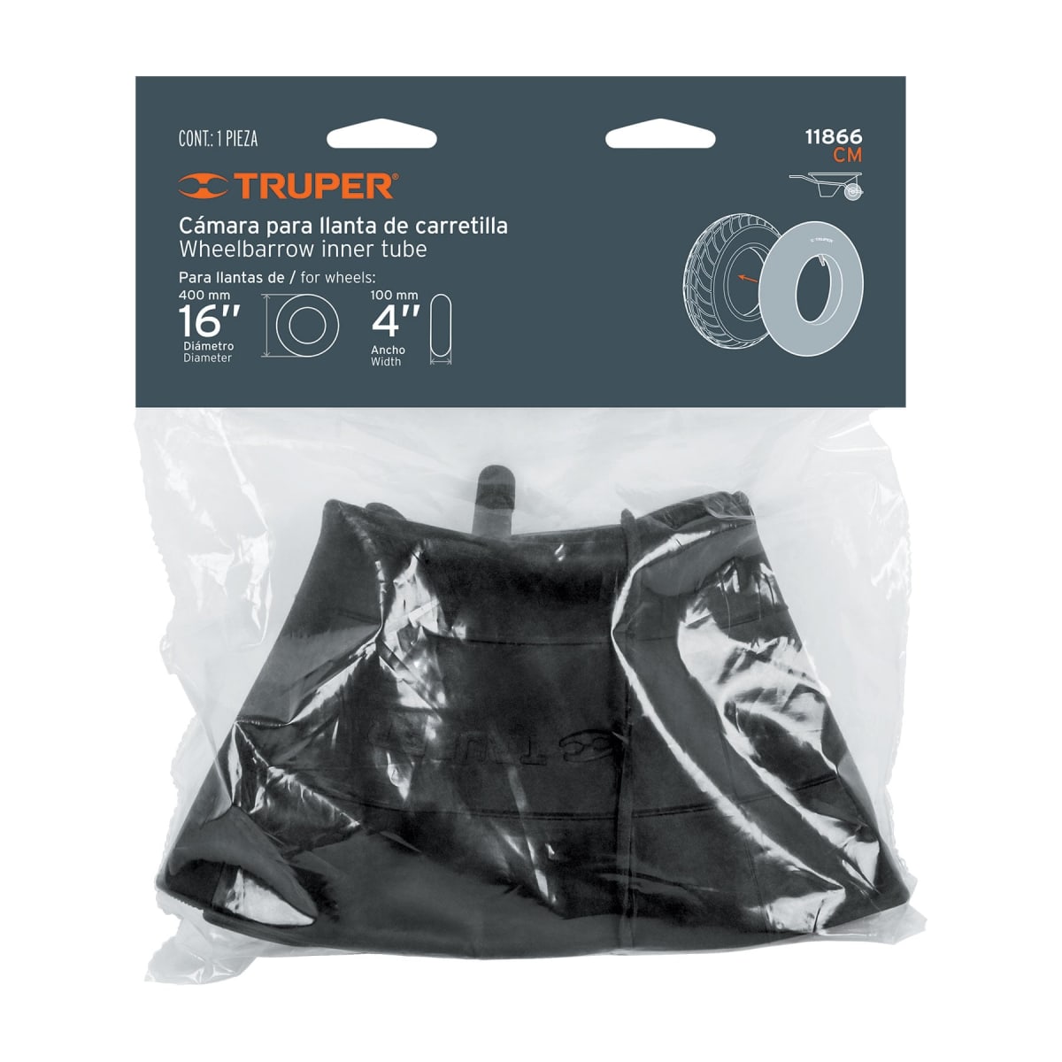 Cámara Para Llanta De Carretilla 11866 Truper12