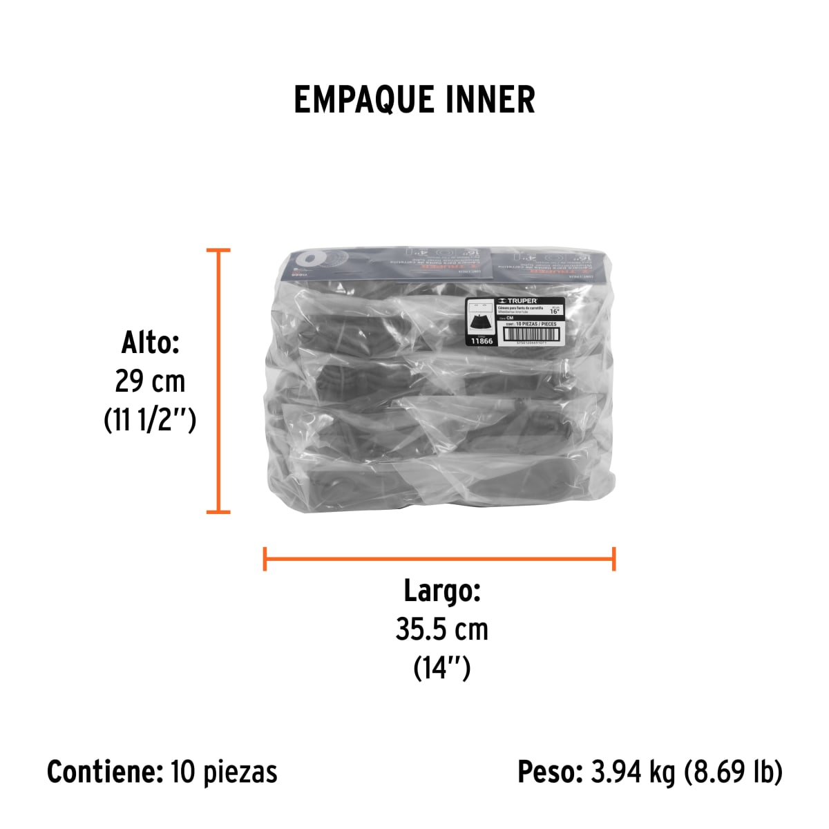 Cámara Para Llanta De Carretilla 11866 Truper10