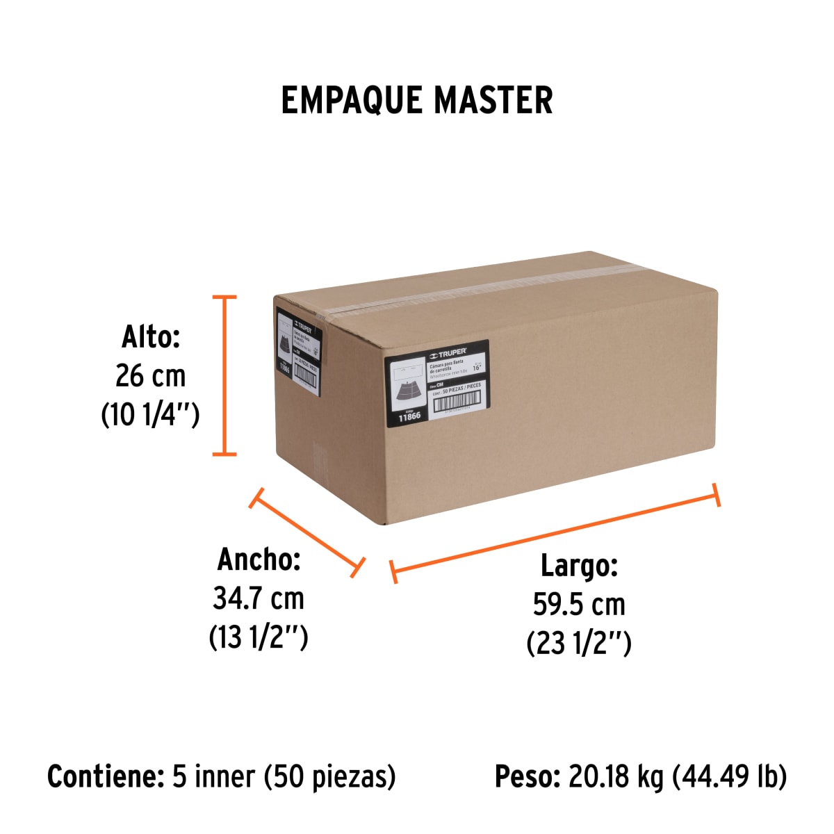 Cámara Para Llanta De Carretilla 11866 Truper11