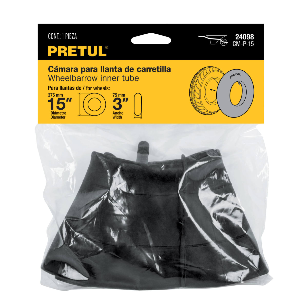 Cámara Para Llanta De Carretilla 24098 Pretul7