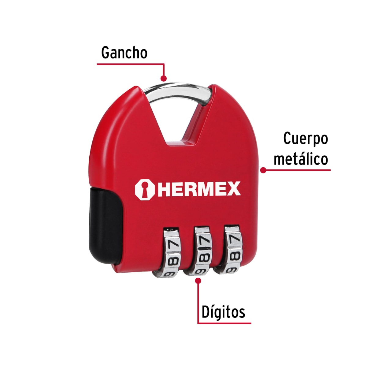 Candado Maletero De Combinación 36Mm Hermex 433512