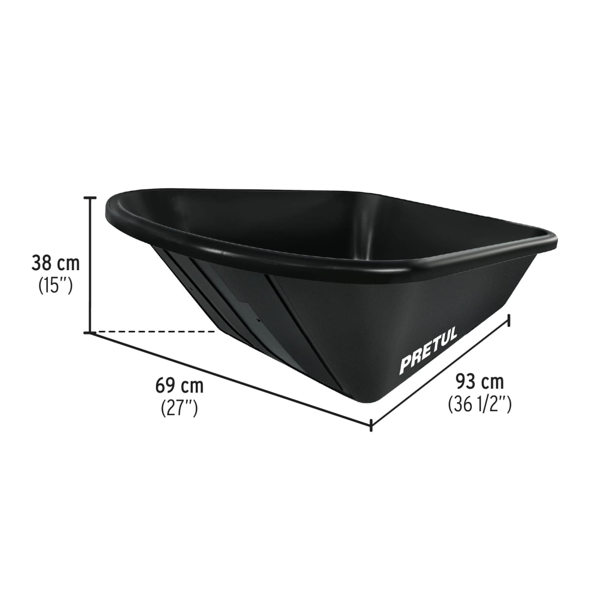 Tolva Plástica 5 Ft3 Para Carretilla Truper 227042