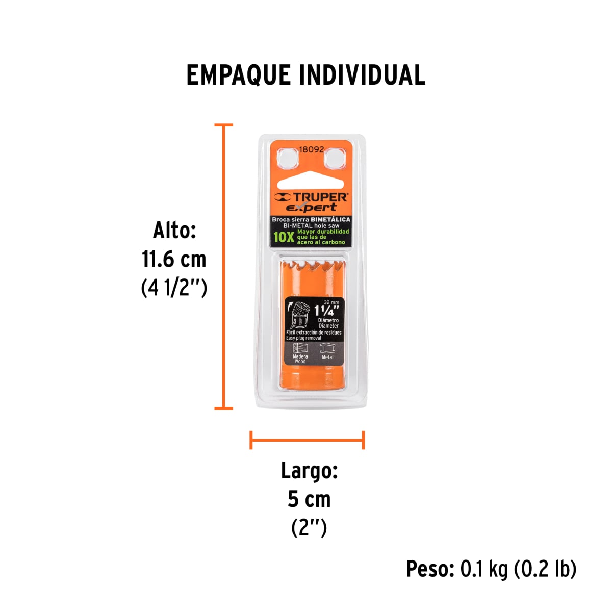 Sierra Copa Bimetálica 1.1/4