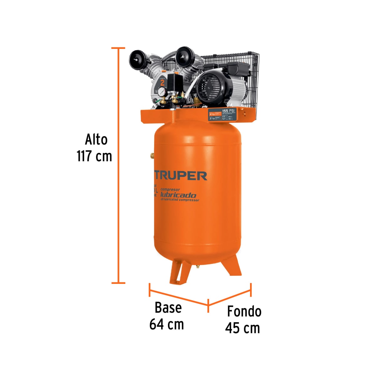 Compresora Vertical 120 Litros 4HP Truper 1021313