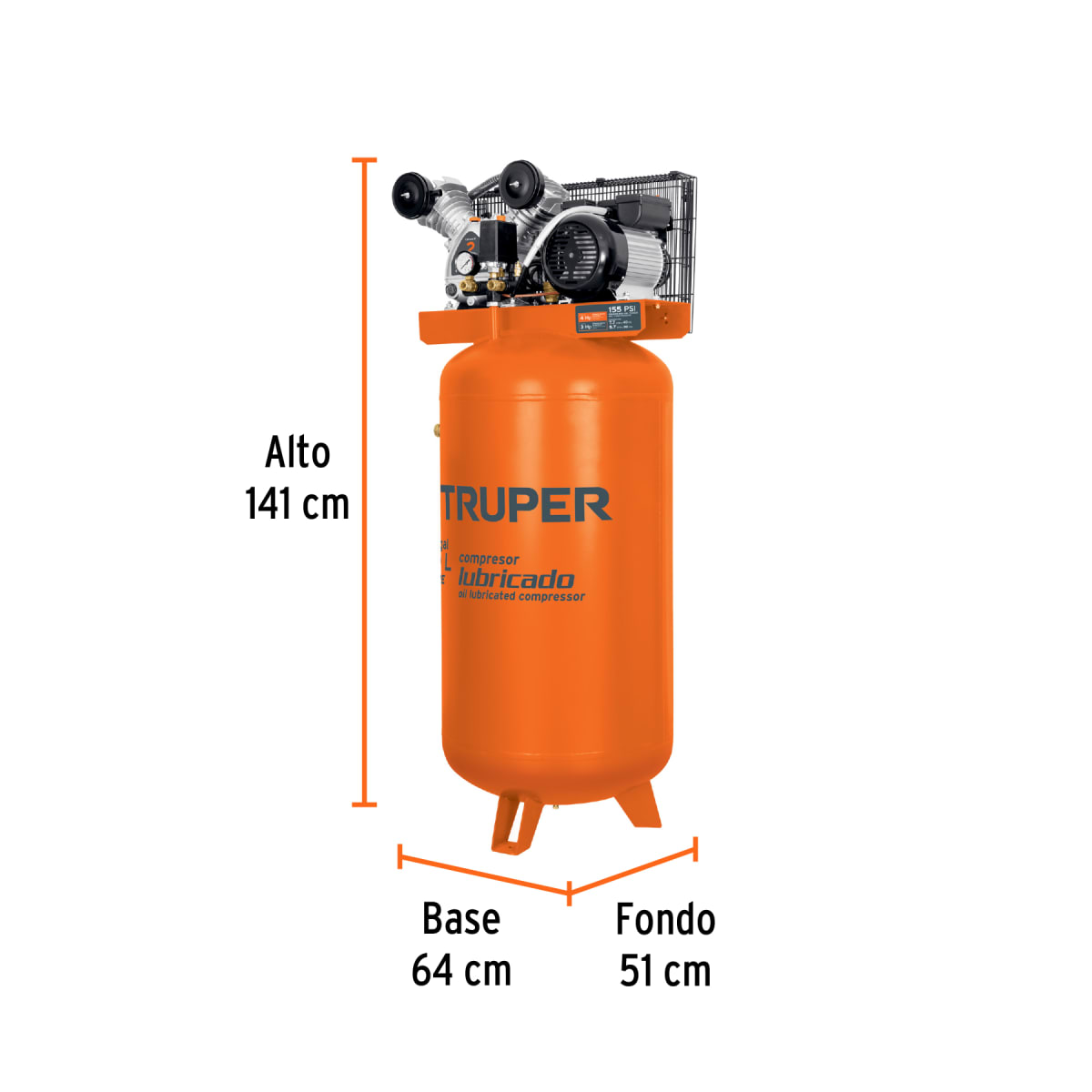 Compresora Vertical 180 Litros 4HP Truper 1033043