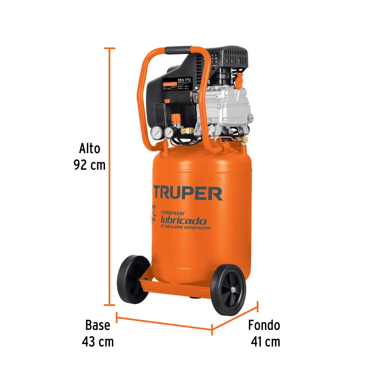 Compresora 50 Litros Vertical 3.5 HP Truper 1021173