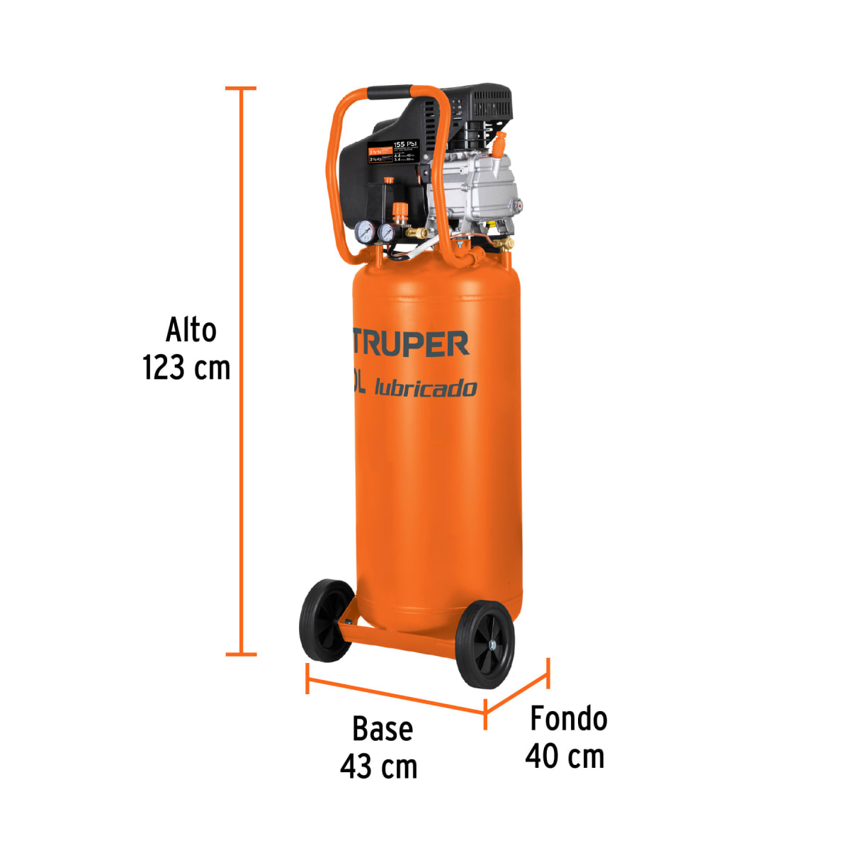 Compresora 80 Litros Vertical 3.5 HP Truper 1021163