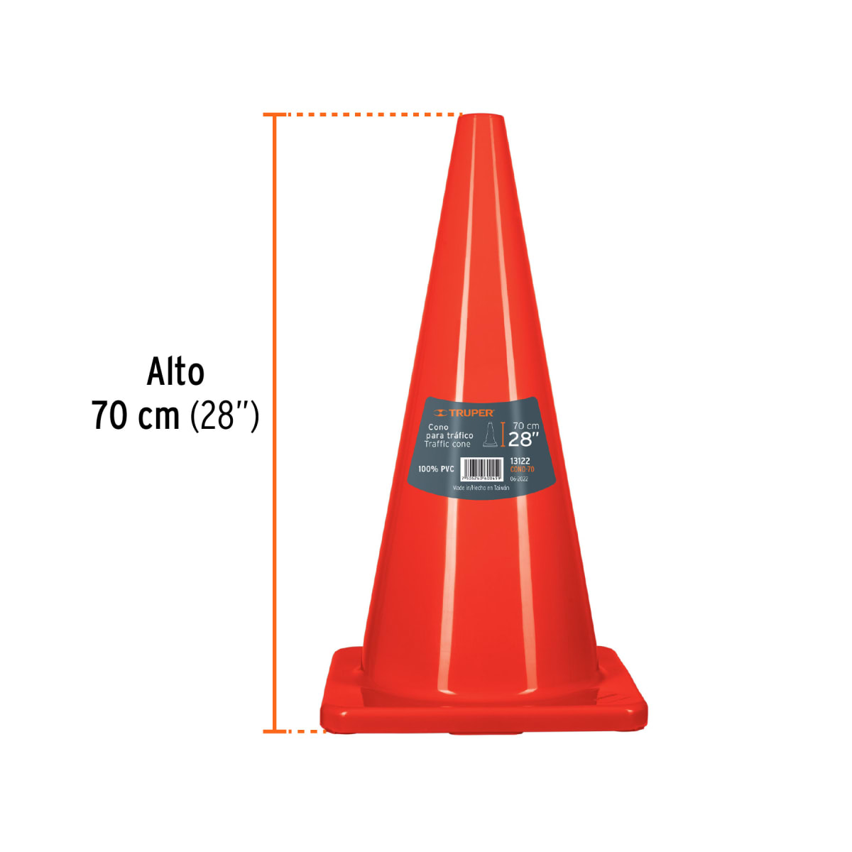 Cono De Seguridad De Pvc 70 Cm (28
