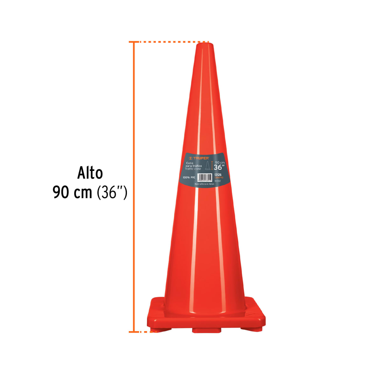 Cono De Seguridad De Pvc 90 Cm (36