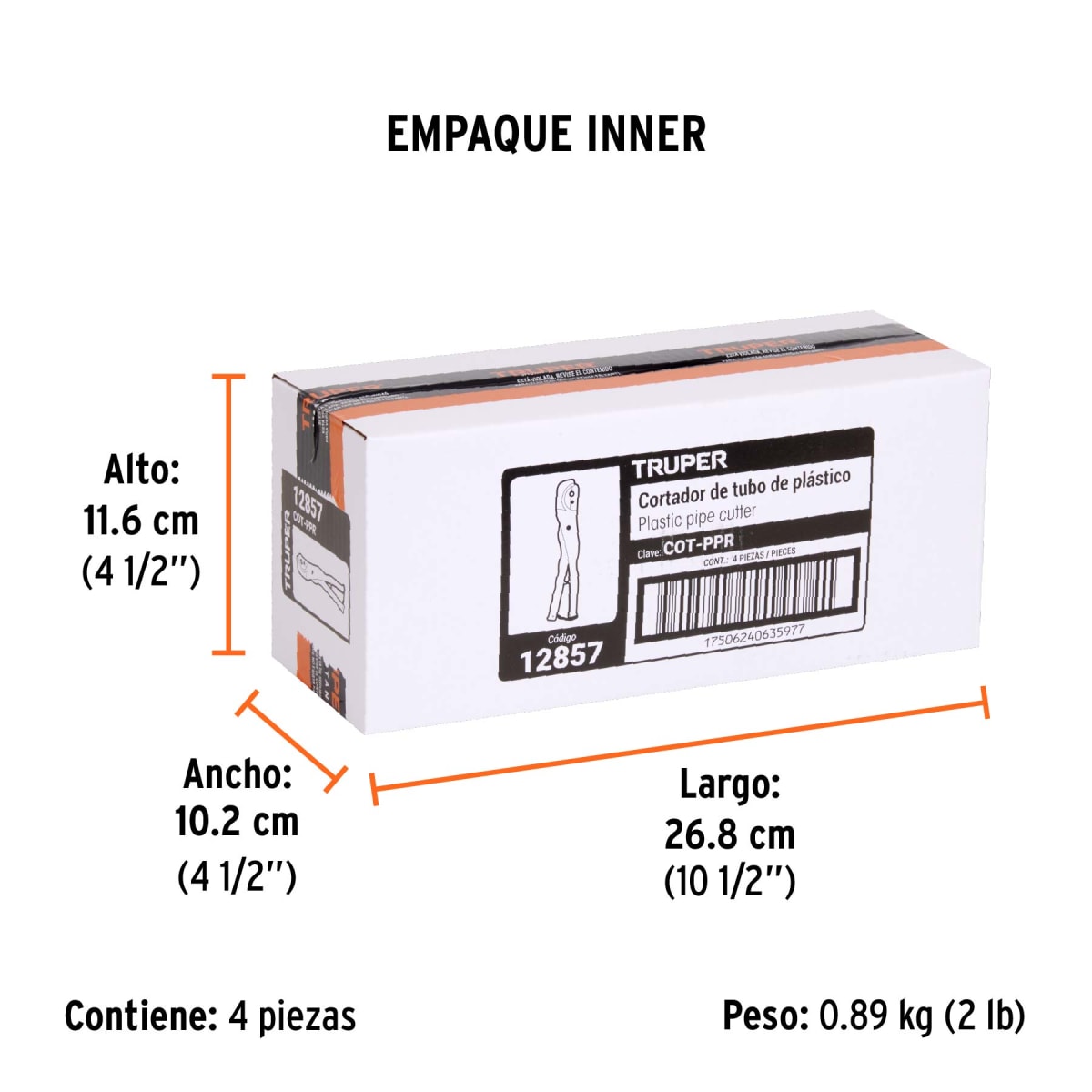 Cortador De Tubo De Pvc Capacidad Corte 3/4