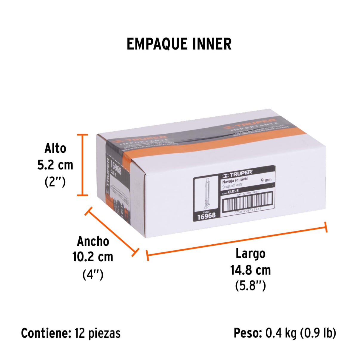 Cuchilla Profesional 9 mm Truper 169685