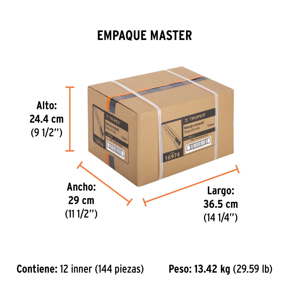 Cuchilla Profesional 18 mm Truper 169745