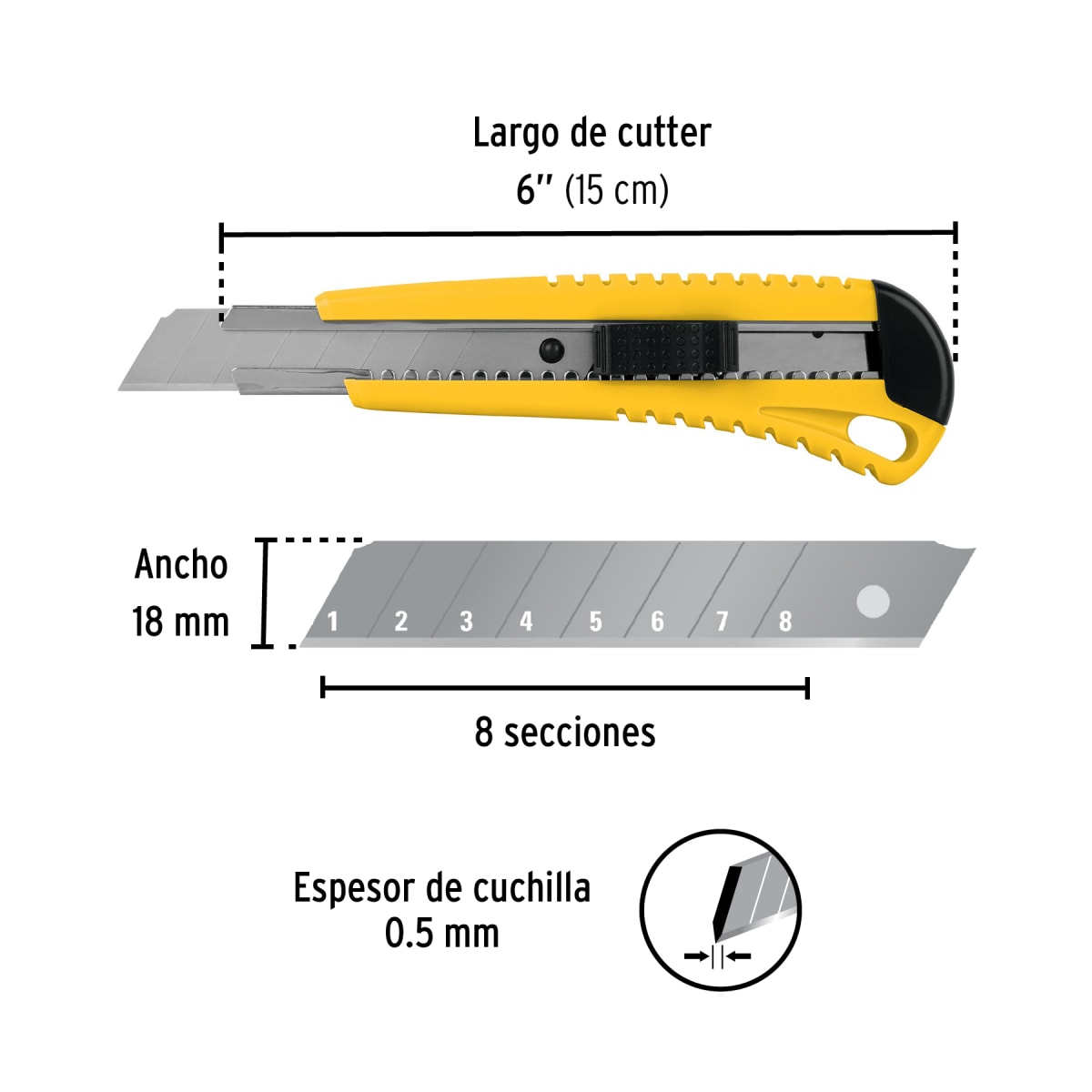 Cutter 6 Alma Metálica Pretul 223963
