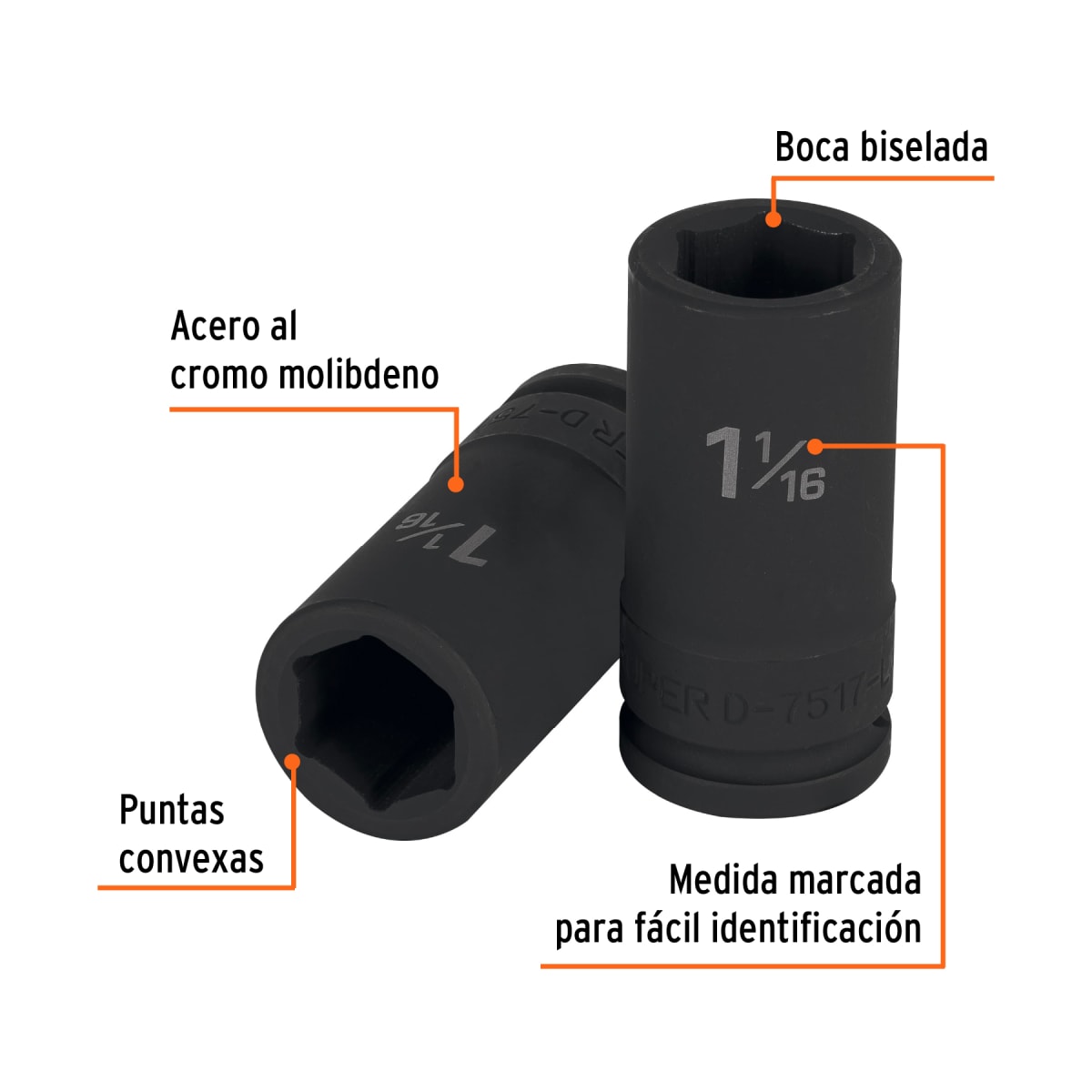 Dado Hexagonal Pulgada 3/4