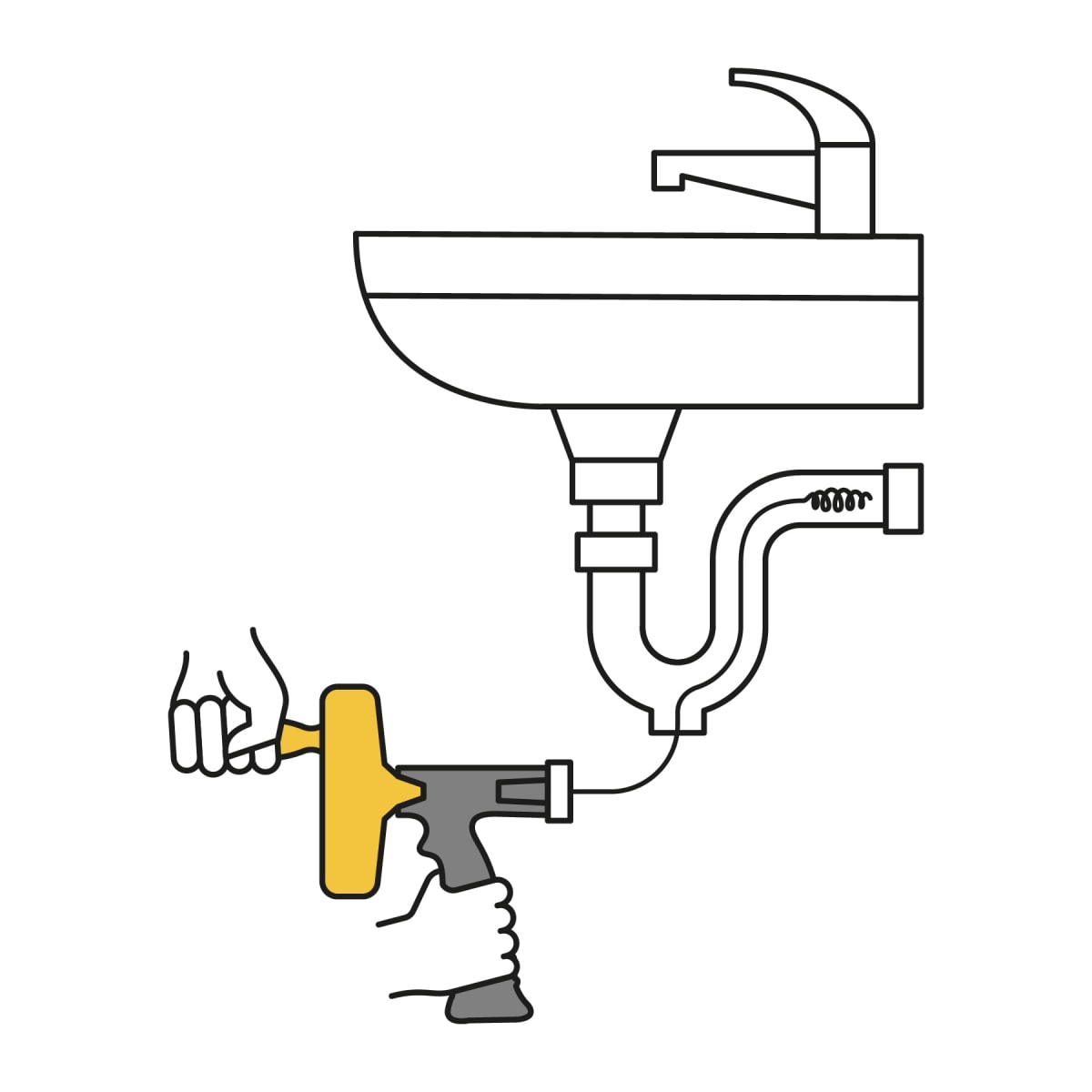 Destapacaños Tipo Tambor De 7.6 Mts Con Mango Pretul 228813