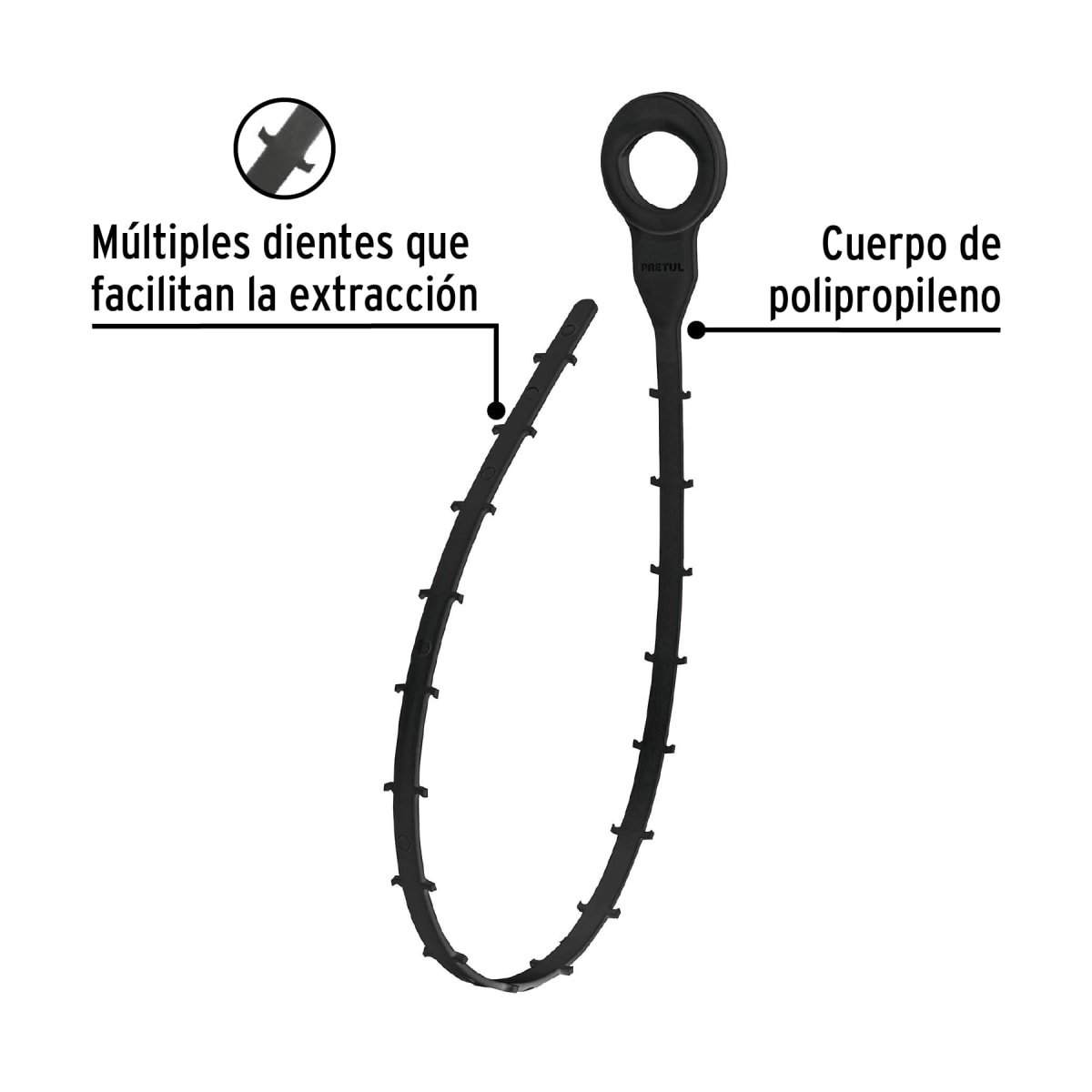 Limpiador de drenaje, 50 cm, 2 pzas2