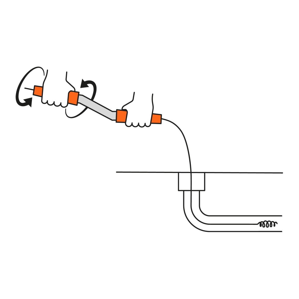 Desatorador tipo barreno con manivela 1/2