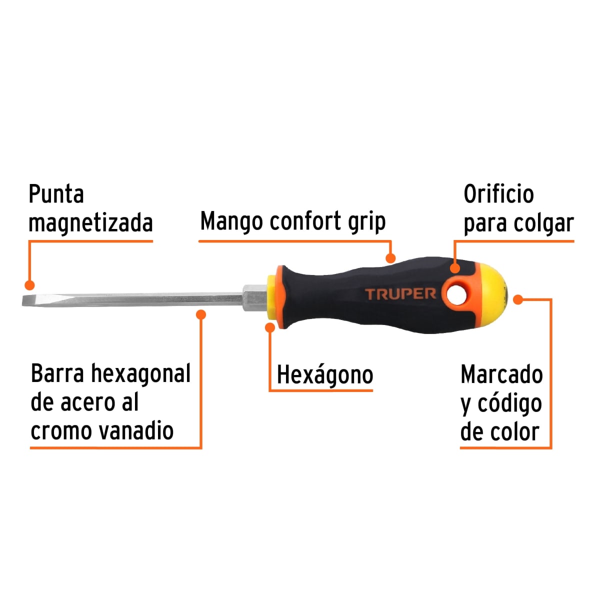 Desarmador Plano 3/16 X 4