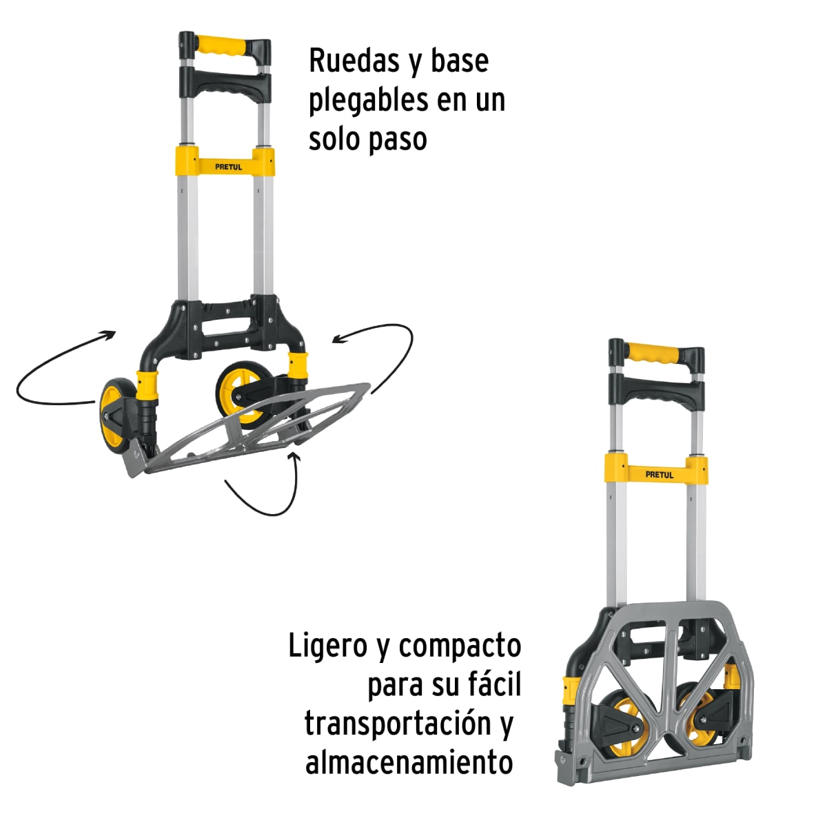 Carreta De Carga Plegable 100 Kg Pretul 241274